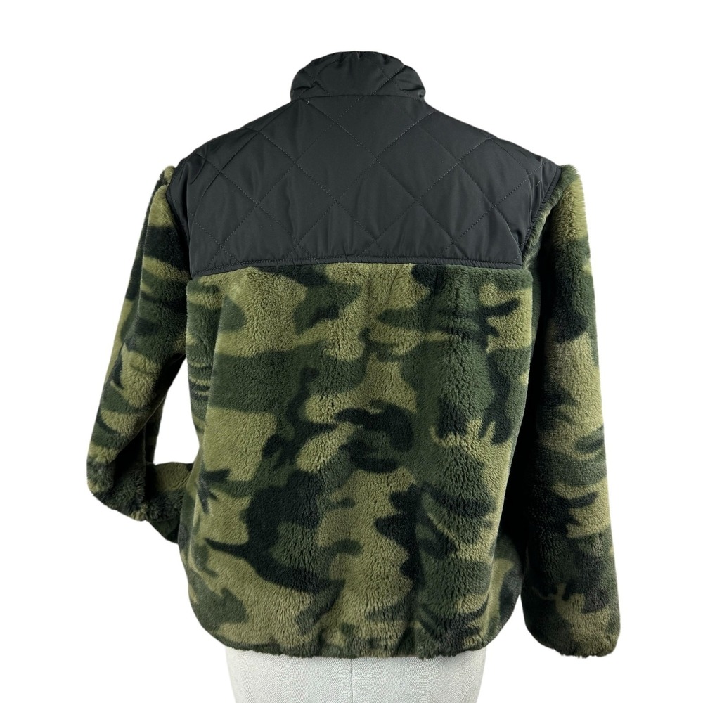 Rails Women's Wesley Jacket Medium Green Camo Black Quilted Fleece Zip-Up Lined - Picture 4 of 10